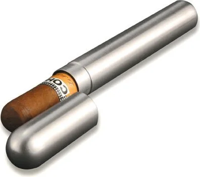 Футляр для сигар Adorini из высококачественной стали на одну сигару