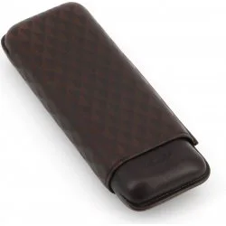 Коричневый кожаный портсигар Davidoff  XL-2