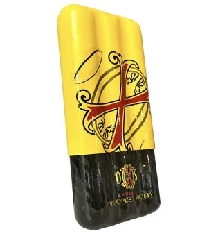 Портсигар Fuente Opus X Society, углепластик, желто-черный