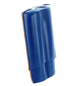 Lubinski кожаный портсигар для 2 Robusto, синий