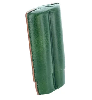 Lubinski кожаный портсигар для 2 Robusto, зеленый