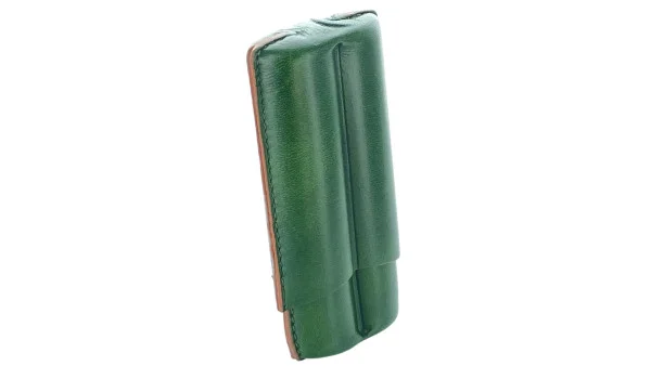 Lubinski кожаный портсигар для 2 Robusto, зеленый