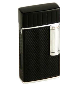 Colibri Зажигалка Julius II черная хромированная