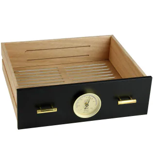 Ящик для adorini Humidor Chianti medium black с отверстием для гигрометра Фото 5