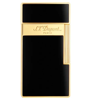 S.T. Dupont Biggy Зажигалка черный лак и золото 025002