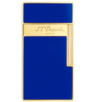 S.T. Dupont Biggy Зажигалка синий лак и золото 025005