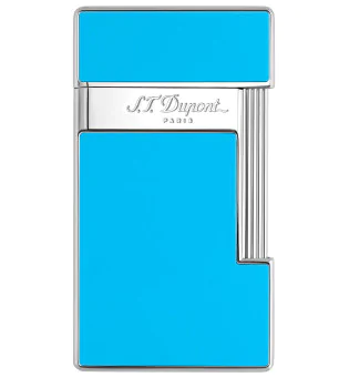 S.T. Dupont Зажигалка Slimmy светло-голубой лак и хром 028007