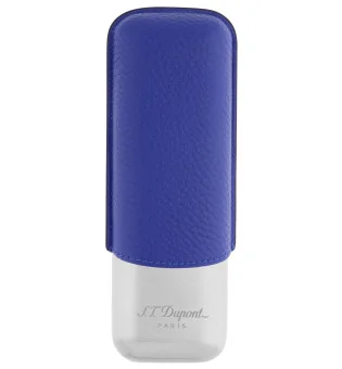 S.T. Dupont Портсигар для 2 сигар синий хром 183267