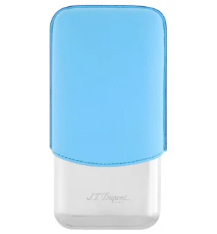 S.T. Dupont Портсигар на 3 сигары бирюзовый с хромом 183364