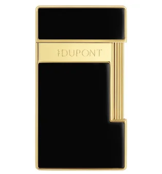 S.T. Dupont Зажигалка Slimmy черный лак и золото 028222
