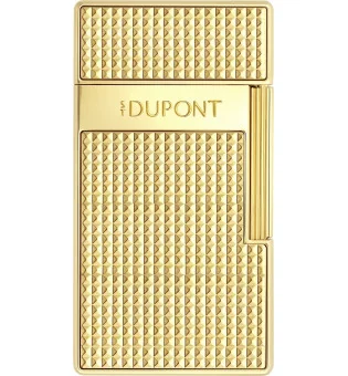 S.T. Dupont Biggy Зажигалка золотая с алмазной гравировкой 025209