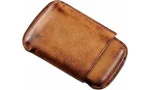 Angelo Портсигар на 4 сигары/сигариллы кожаный коньячный