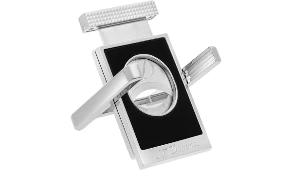 Гильотина с двумя лезвиями и подставкой для сигар S.T. Dupont, черный/хром