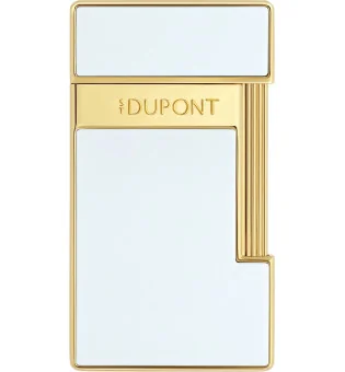 S.T. Dupont Зажигалка Slimmy белый лак и золото 028004