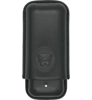 Bulldog by Dunhill Портсигар черный для 2 Robusto 