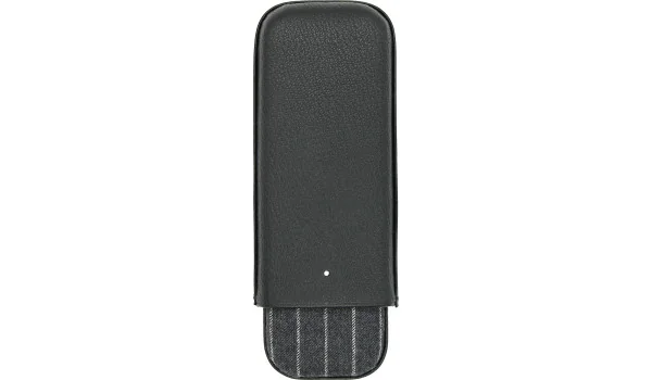 Dunhill Портсигар черный и серая меловая полоска