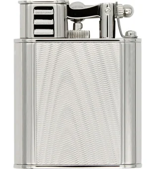 Dunhill Unique Турбо-зажигалка с палладиевым покрытием и текстурой муар