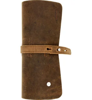 adorini переносной чехол для сигар из натуральной  кожи, коричневый
