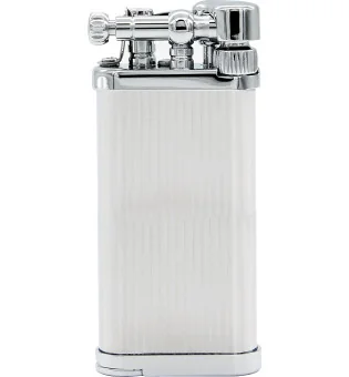 Зажигалка для трубки IM Corona Old Boy хромированная в полоску
