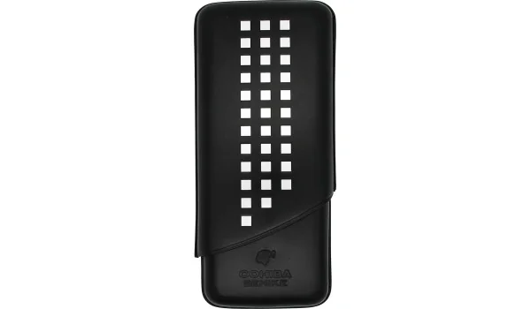 Кожаный портсигар на три сигары Cohiba Behike черный Фото 2