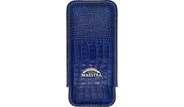 Partagas Linea Maestra Кожаный футляр для 3 сигар, синий