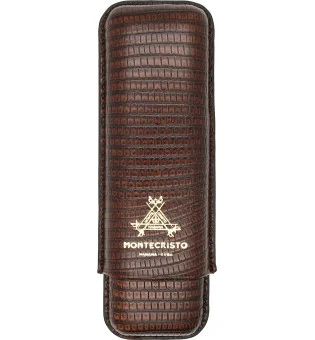 Кожаный футляр для сигар Montecristo, коричневый, на 2 сигары