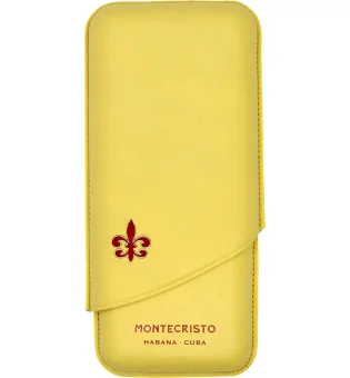 Жёлтый футляр для сигар Montecristo на 3 сигары