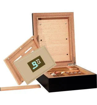 BigSmoke Humidor Mini Black с пакетом Boveda 72%