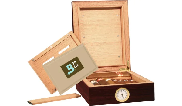 BigSmoke Humidor Mini Brown с пакетом Boveda 72%