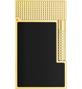 S.T. Dupont Le Grand Lighter Black Lacquer Yellow Gold Diamondhead C23790CL