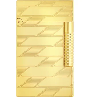 S.T. Dupont Le Grand Lighter Yellow Gold Guilloche Monogram C23178