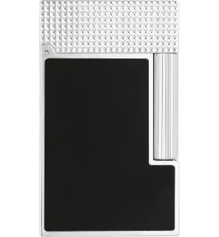 Зажигалка S.T. Dupont Ligne 2 из палладия и матового черного цвета, модель C16602N