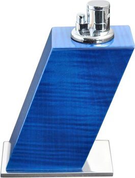 Elie Bleu Настольная зажигалка, окрашенный сикамор, цвет синий
